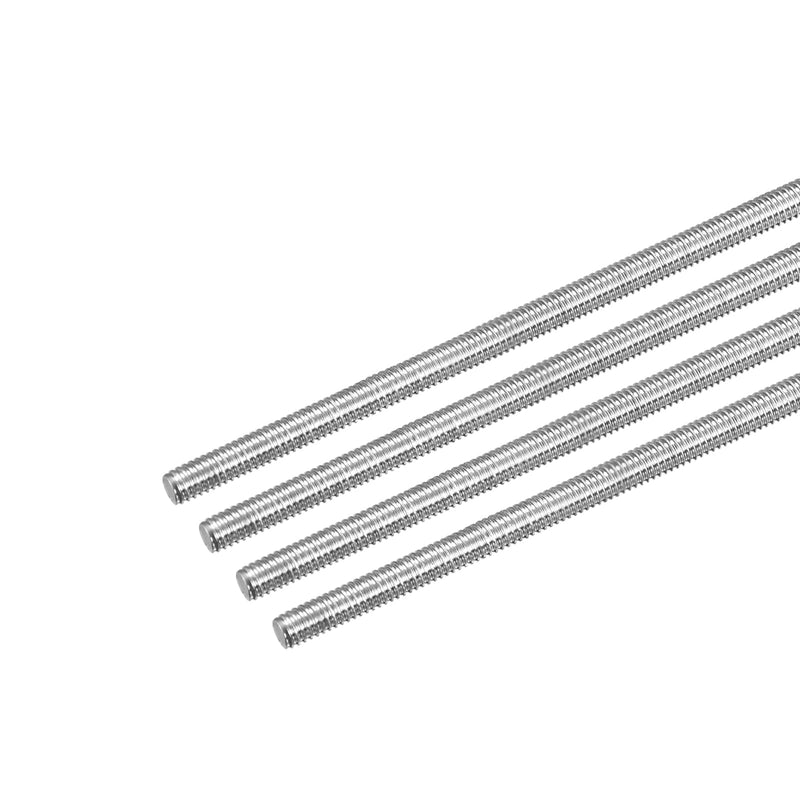 MECCANIXITY Fully Threaded Rod M4 x 300mm 0.7mm Thread Pitch 304 Stainless Steel Right Hand Threaded Rods Bar Studs 4 Pack