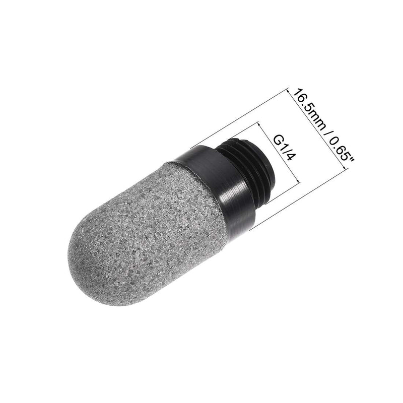 [Australia - AusPower] - uxcell Pneumatic Air Muffler G1/4 Male Thread Plastic Breather Exhaust Muffler 2pcs 