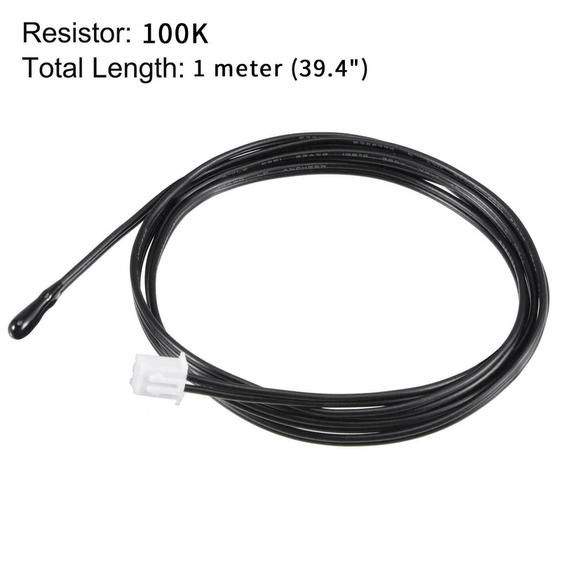 [Australia - AusPower] - 100K 3950 Ohm NTC Thermistor Temperature Sensor Probe,1% Precision Cable Length 1M with XH2.54-2P Plug for Air Conditioner (Pack of 5) 