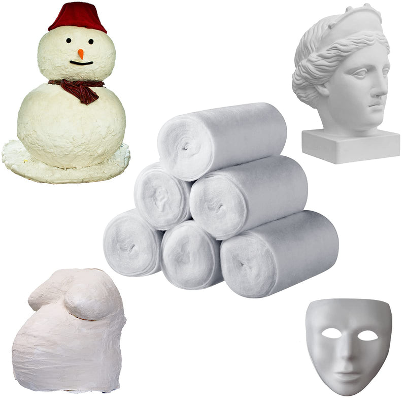 [Australia - AusPower] - Nuanchu 6 Rolls Cast Padding Soft Individual Pack Padding Use with Plaster Cloth Gauze Bandage for Halloween Wrap Bandage Art Projects, Body Casts, Mask Making, Hobby Craft (4 Inch X 8.8 ft) 4 Inch x 8.8 ft 