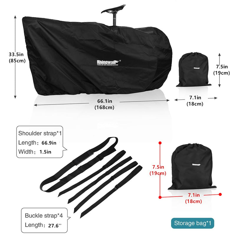 [Australia - AusPower] - Lightweight Bike Storage Bag Bike Transport Bag for 27.5inch MTB 700C Road Bike Bike Cover Black 