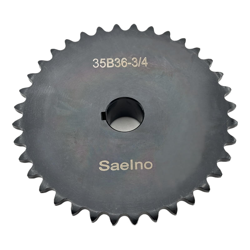 [Australia - AusPower] - #35 Roller Chain Sprocket Type B 3/4 inch Bore 36 Tooth, Hardened Antirust 1045 Steel Drive Sprockets 35B36-3/4 