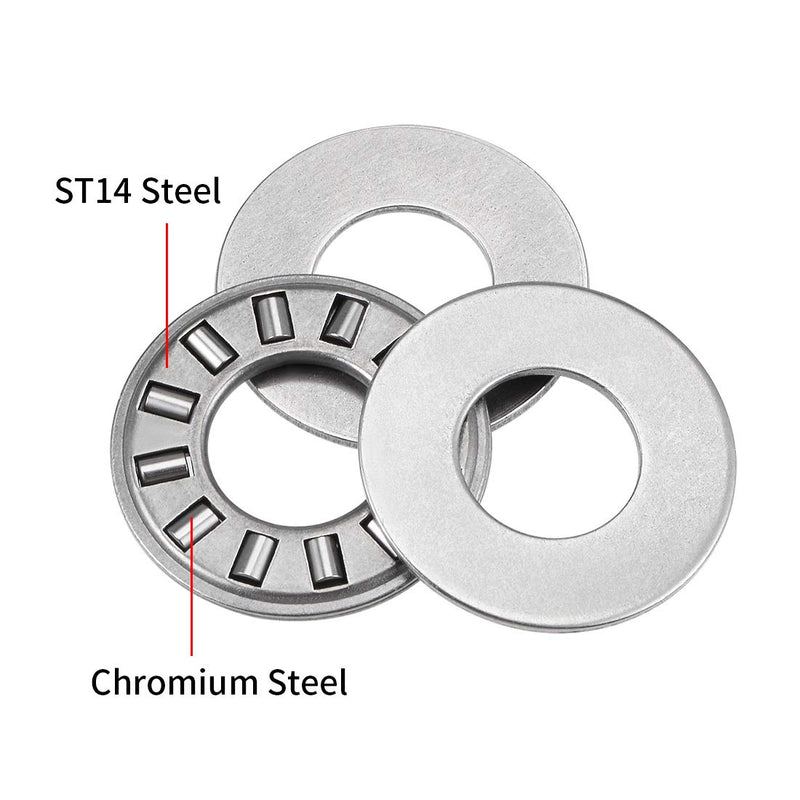 [Australia - AusPower] - uxcell TC613 Thrust Needle Roller Bearings with Washers 3/8" Bore 13/16" OD 5/64" Width 5pcs 3/8"x13/16"x5/64" 