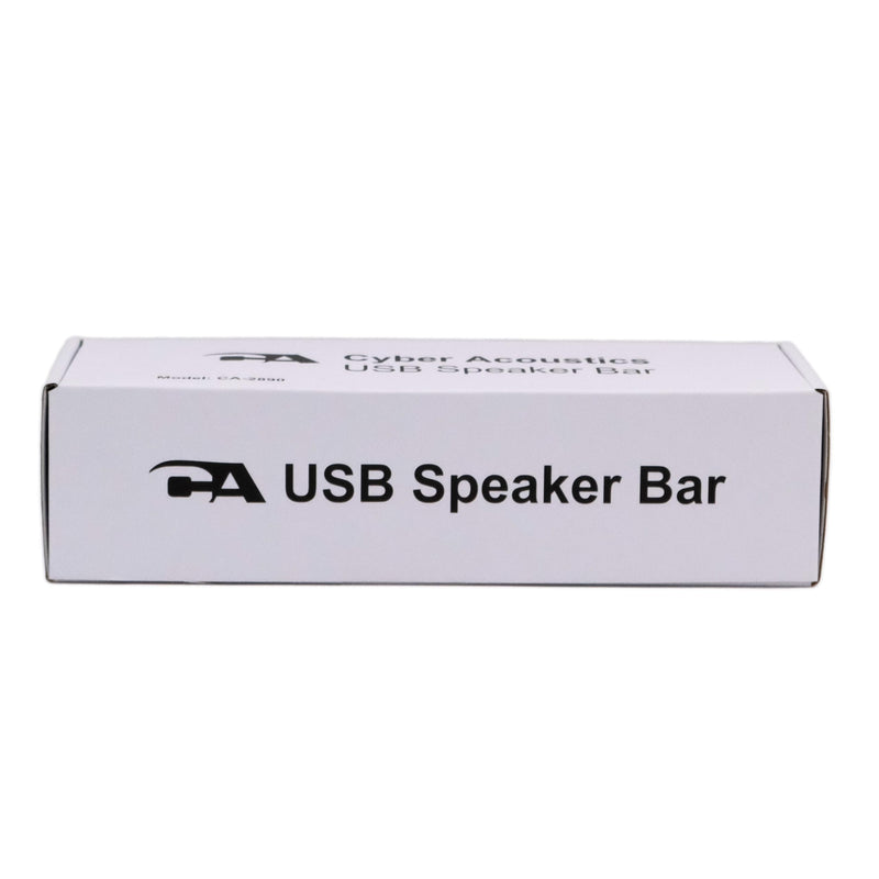 [Australia - AusPower] - Cyber Acoustics USB Speaker Bar (CA-2890) – Stereo USB Powered Speaker, Easily Clamps to Monitor, Convenient Controls 