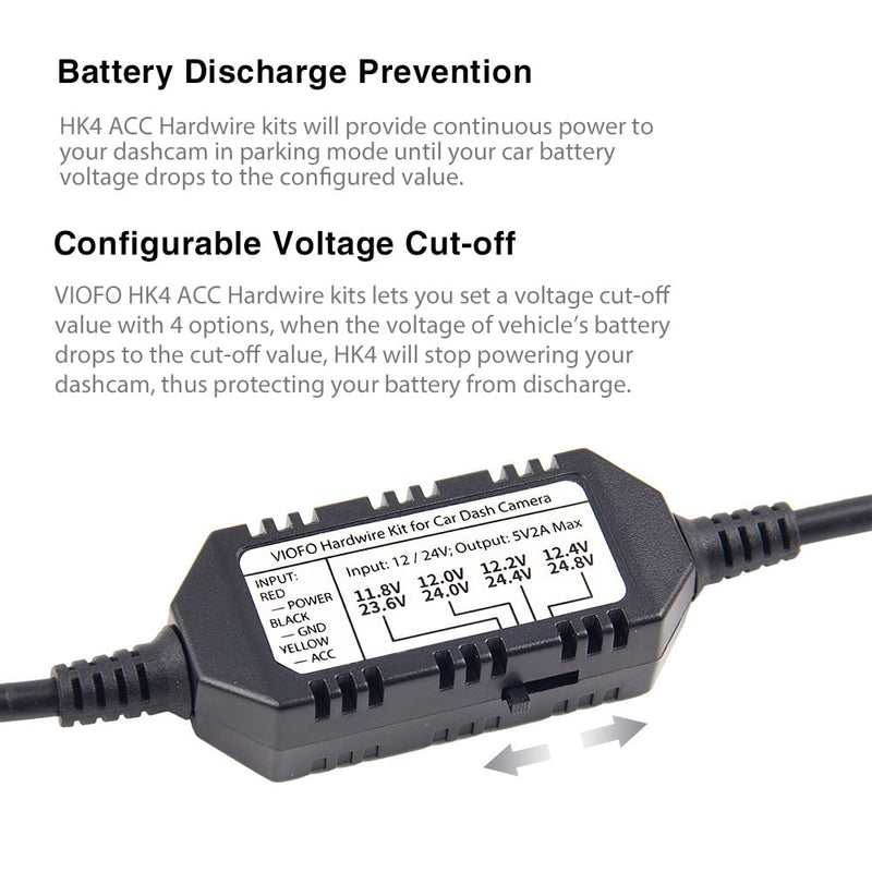 [Australia - AusPower] - VIOFO HK4 Hardwire Kit with 8pcs Full Set Circuit Fuse Tap, Type-C Port, for A119MINI /A119MINI 2 /A229 Duo&Plus&PRO /T130 /WM1 /A139 /A139Pro Dash Cam HK4+8PCS Full Set Fuse 