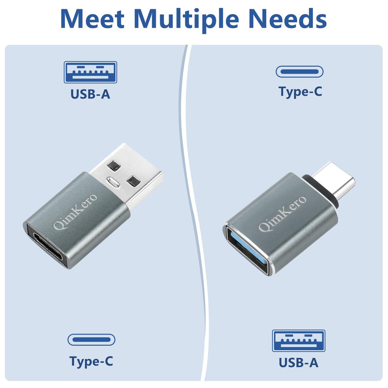 [Australia - AusPower] - (4-Pack) 2 * Type C Female to A Male Charger Converter & 2 * USB C Male to USB Female OTG Adapter, for iPhone 12, 13, 14, 15, Apple, AirPods, iPad, MacBook, Samsung Galaxy S23, S22,MacBookPro 