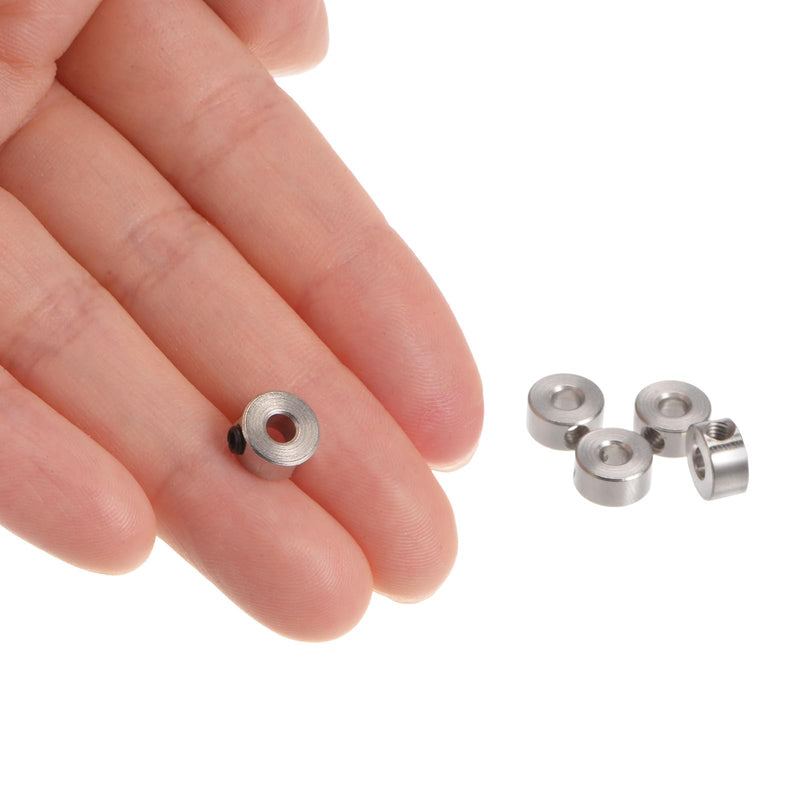 [Australia - AusPower] - uxcell 10pcs Set Screw Collars 3.05mm Bore Shaft Collars, 8mm OD, 4mm Width, Landing Gear Stopper Wheel Collar 