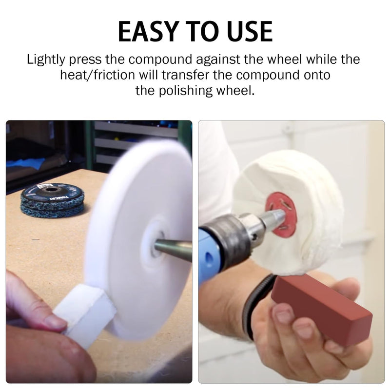 Mini Polishing Cutting Compounds 35 g / Piece - 3 Pieces for Polishing Discs Polishing Paste Set for Metals and Leather Puller 104 g 3 US