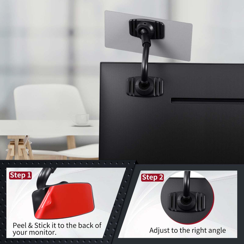 [Australia - AusPower] - Weysat 2 Set Cubicle Mirror for Office Desk Security Cubicle Mirror to See Behind You Fit Protect Personal Privacy Stick on Plane Monitor for Open Office Environment or Anywhere 