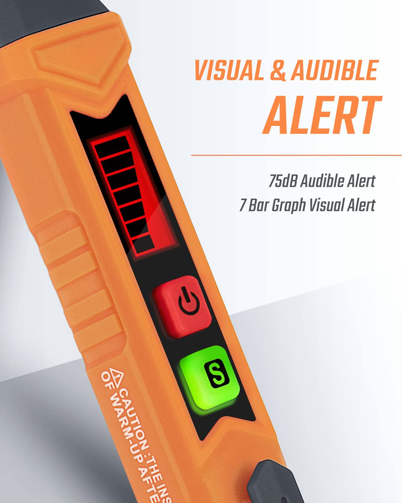 PT199 Natural Gas Leak Detector with Audible & Visual Alarm, Portable Gas Sniffer to Locate Combustible Sources Like Methane, Propane for Home(Includes Battery x2)-Orange PT199 Orange