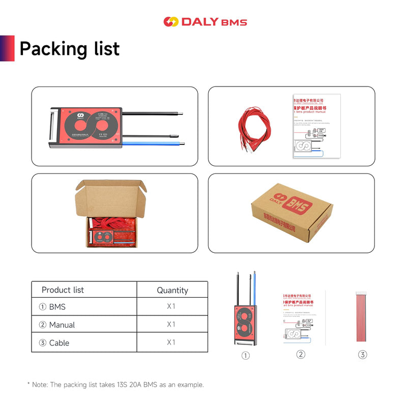 [Australia - AusPower] - DALY 3S-24S BMS 15A to 200A Protective Board with Balance Wire and Temperature Sensor for Lithium Battery Pack (Li-ion 10S 36V, 20A) Li-ion 10S 36V 20A 