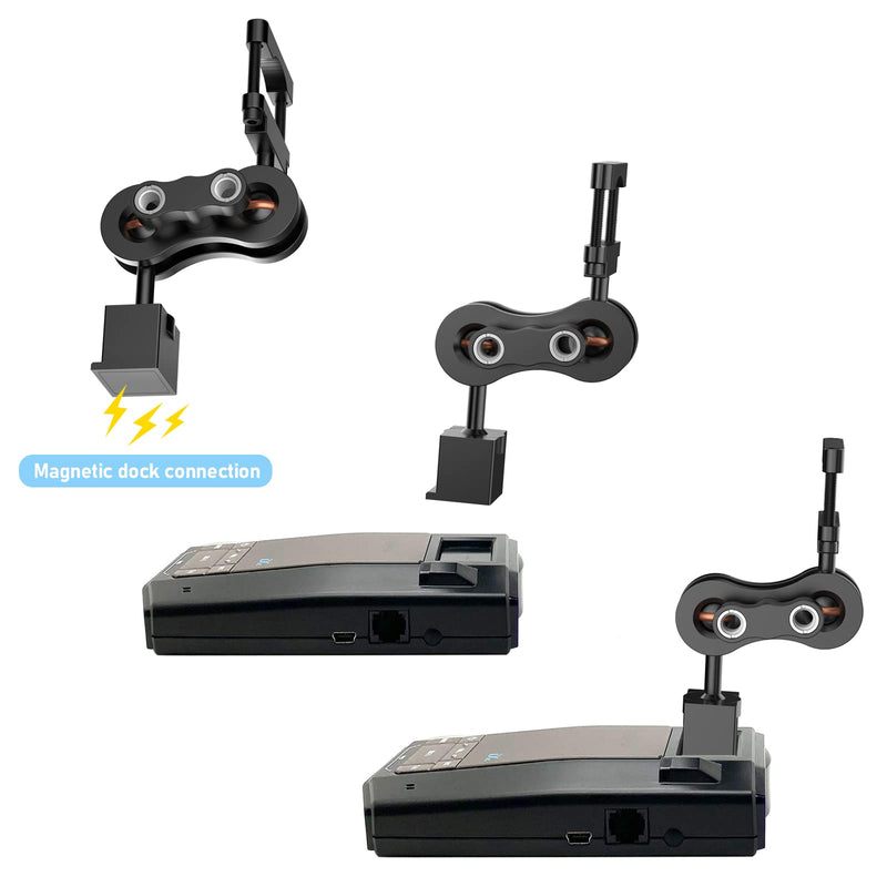 [Australia - AusPower] - Radar Detector Mount, Aluminum Rearview Mirror Rod Radar Bracket, for Escort Max360c, Max 3, IX IXc, Redline EX Beltronics Cobra DualPro GT 360 Radar Detector, with EZ Magnet Connection Base For radar model with Magnetic base connection 