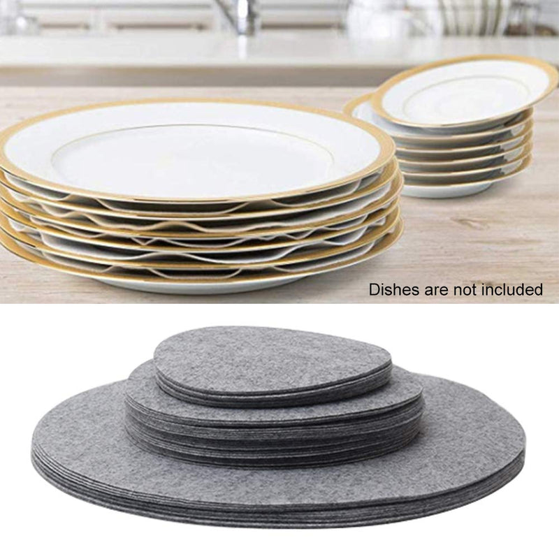 [Australia - AusPower] - 48 Pieces Felt Plate Separator Discs Soft Felt Plate Separators for Chest Protector Kitchen Tableware Storage and Organization 