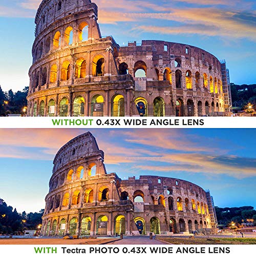 Tectra 55MM 0.43x Professional HD Wide Angle Lens (Macro Portion) for Nikon Cameras with DX NIKKOR 18-55mm f/3.5-5.6G VR and 55MM Sony E Lenses