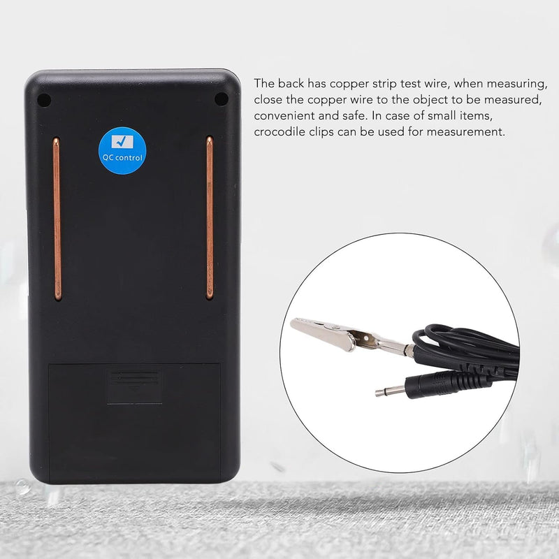[Australia - AusPower] - Portable Handheld Surface Resistivity Meter, with Test Lead, Automatic Range and LED Indicator, Surface Resistance Checker for Antistatic Coatings, Films and Fabrics 