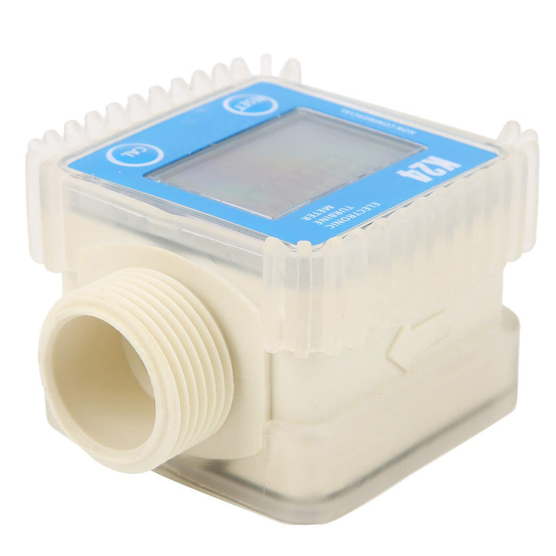 [Australia - AusPower] - Digital Turbine Flow Meter 1inch Gasoline Fuel Pump Flowmeter for Chemicals LCD Display Fuel Flow Meter for Gas Diesel Water Measurement K24 