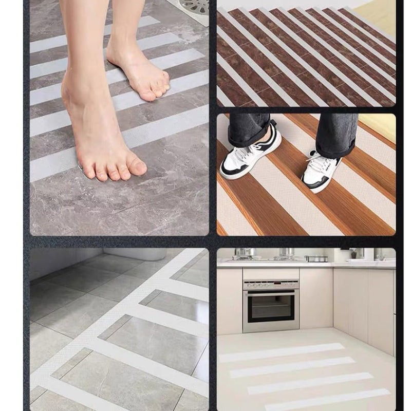 Clear Rubber Grip Tape Anti Slip Tape 2 Inch, 16.5 Feet, Heavy Duty Waterproof Non-Abrasive Tape Cushion Pad for Indoor & Outdoor, Making Handles or Contact Surfaces Safer 2" x 16.5Ft Clear Roll