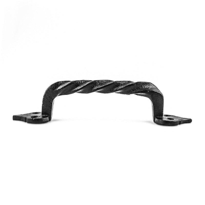 Renovators Supply Manufacturing Cabinet Handles for Cabinets and Drawers 5.8 in. Black Twisted Wrought Iron Cabinet Pulls with Mounting Hardware Black Twisted 5.8" Pack of 1
