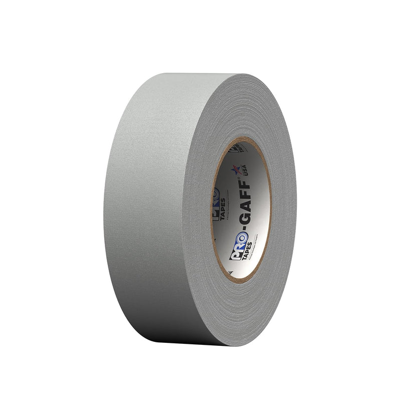 ProTapes Pro Gaff Premium Matte Cloth Gaffer's Tape With Rubber Adhesive, 11 mils Thick, 55 yds Length, 2" Width, Grey (Pack of 1)