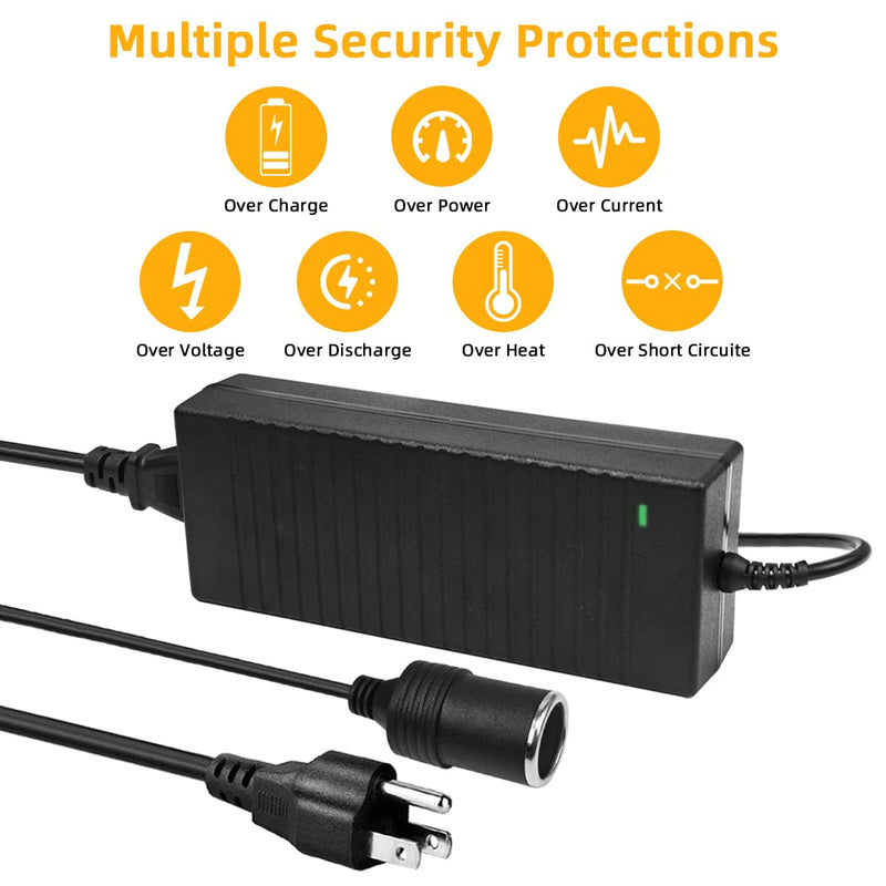 [Australia - AusPower] - 180W AC to DC Converter, 110V to 12V 15A Car Cigarette Lighter Socket AC/DC Adaptor Power Supply for Car Refrigerator, Tire Inflator, Vacuum Cleaner and Other Devices 7.2FT 