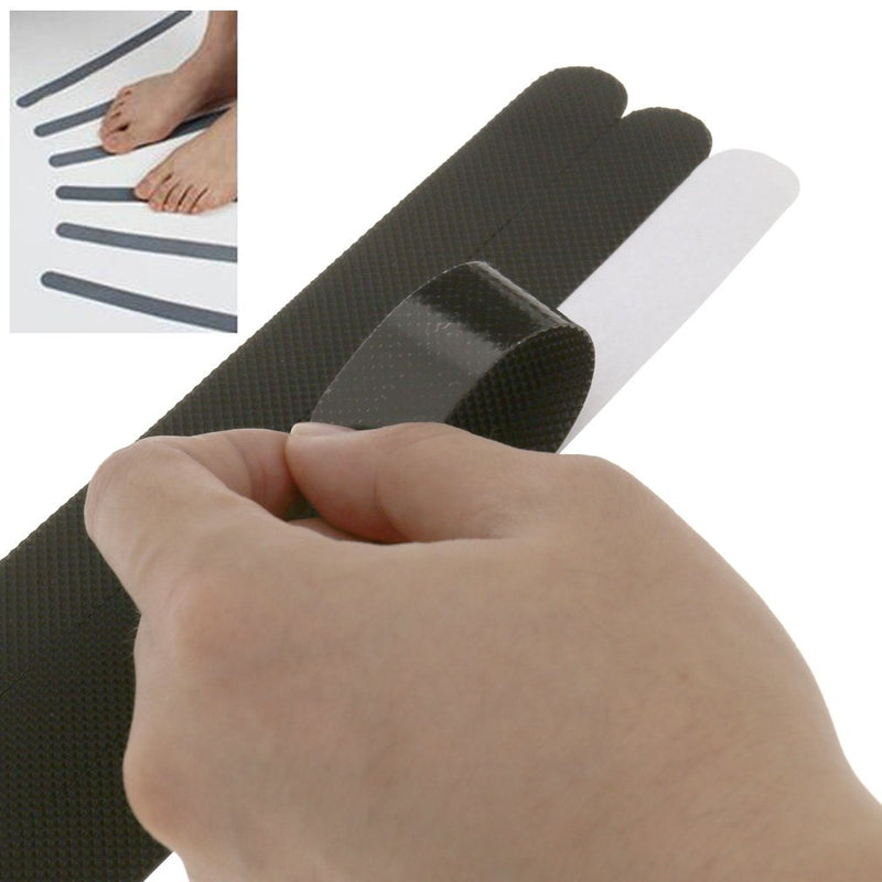 18pcs Black Non-Slip Safety Bathroom Bath Tub Tape Sticker Adhesive Stripes Shower Treads