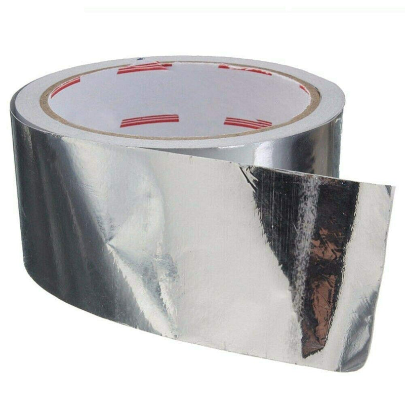 45mm x 20m Aluminium Foil Tape - Conductive, High Temp Heat-Resistant Foiled Tape Rolls for HVAC Repair, Ducts, Dryers, Jewelry Making & Crafts 45mm x 20m