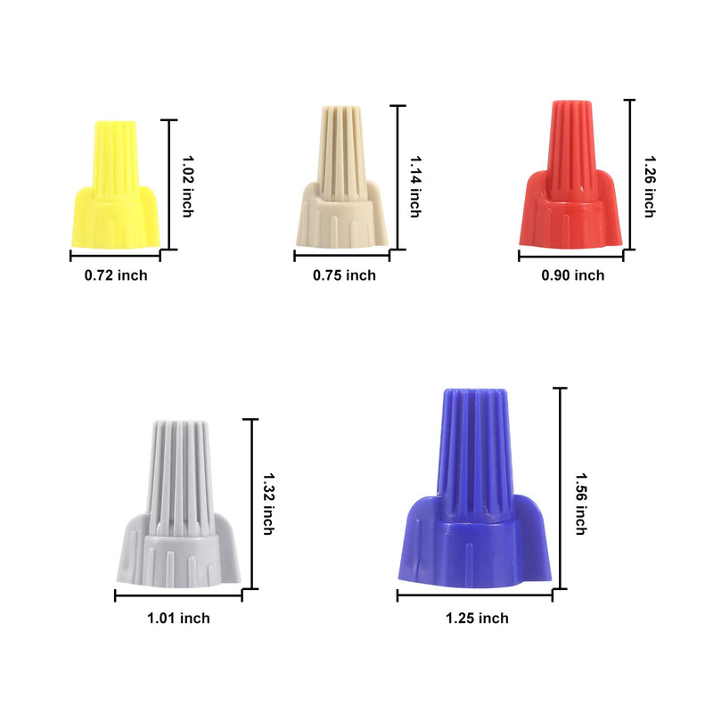[Australia - AusPower] - 100pcs Winged Wire Nuts Connectors,Yellow 22-10 AWG Easy Twist-on Electrical Screw Wire Caps (P11 Yellow) P11 Yellow 