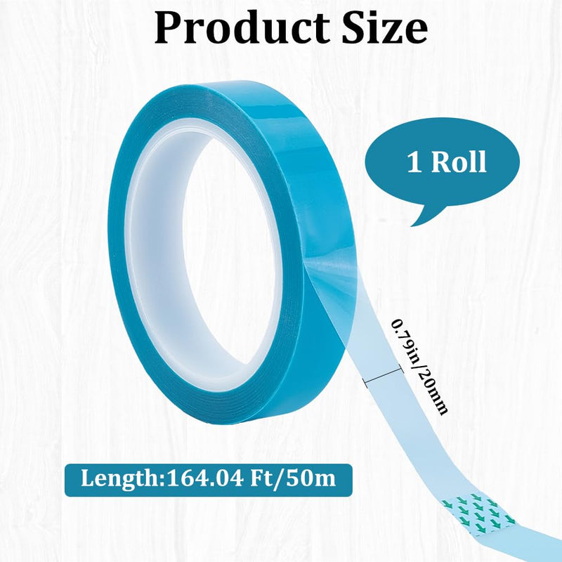 CRASPIRE Refrigerator Tape Blue Slick Tapes 164Ft x 0.79in PET Non-Residual Adhesive Sliding Protection Label No-Slip for Fridge Fixing Drawer Air Conditioner Printer Fixed Reduction Bearing Furniture Dark Blue 164.04ftx0.79in(50mx20mm)
