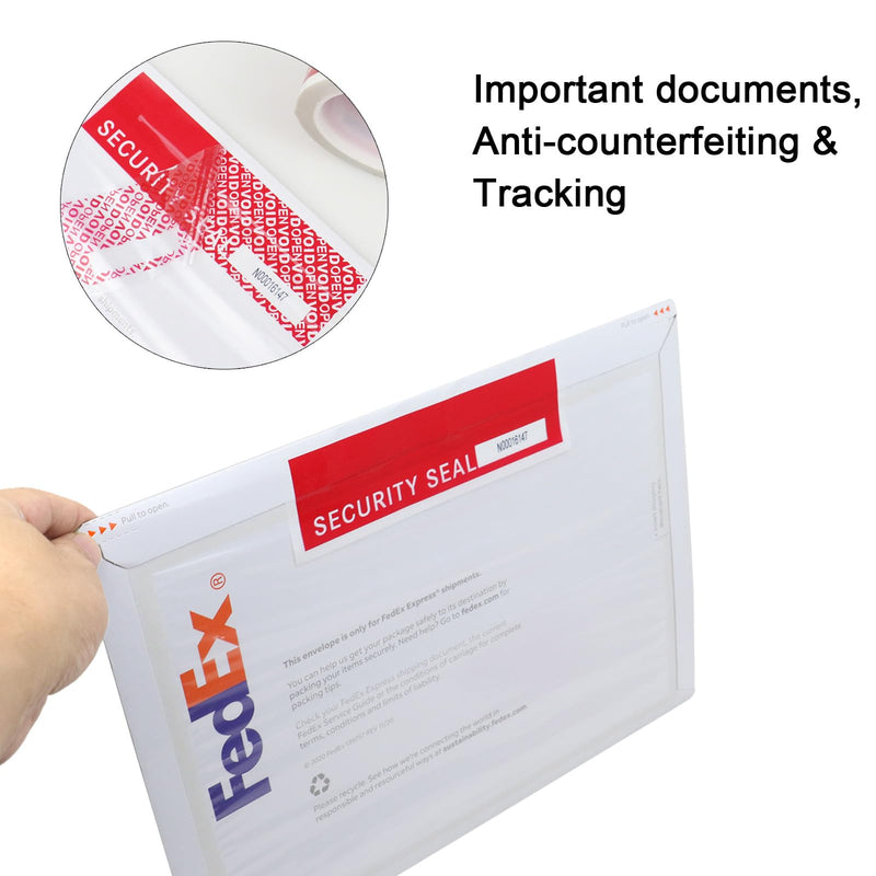 BOMEI PACK Transfer Tamper Evident Security Tape,Tamper Proof Packing Tape,Transfer Tamper Resistant Void Tapes Red for Evidence Box, Envelope, Shipment (Pre-Cut) Pre-cut
