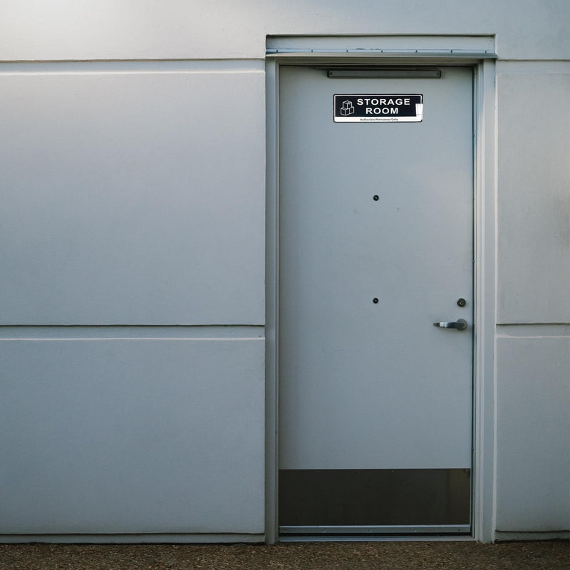 [Australia - AusPower] - Door Sign,RAMIEYOO Acrylic Authorized Personnel Only Signs for Door,Black and White - 9"x 3" (Storage Room) Storage Room 
