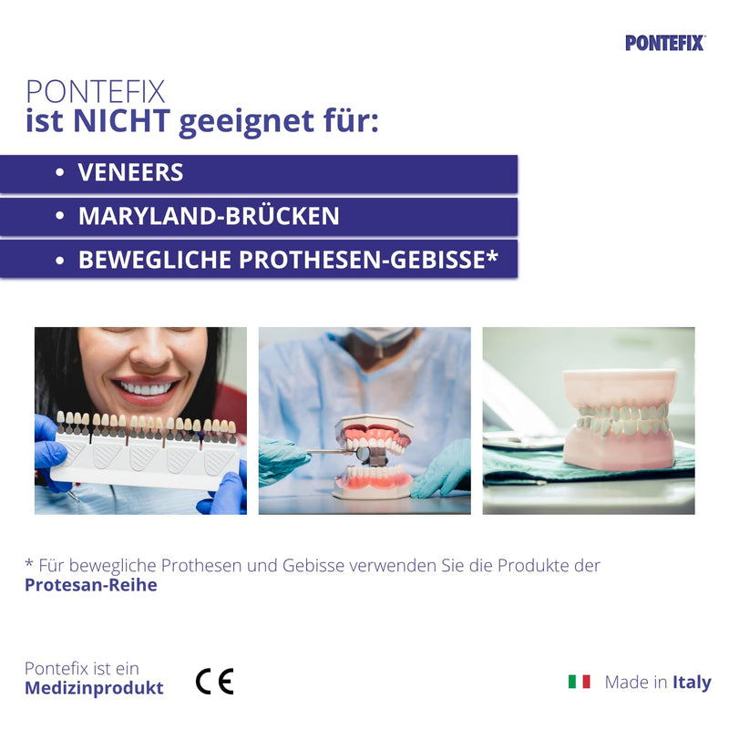 [Australia - AusPower] - Pontefix Dental Tooth Cement - Attaches Bridges, Tooth Capsules and Pin Teeth 