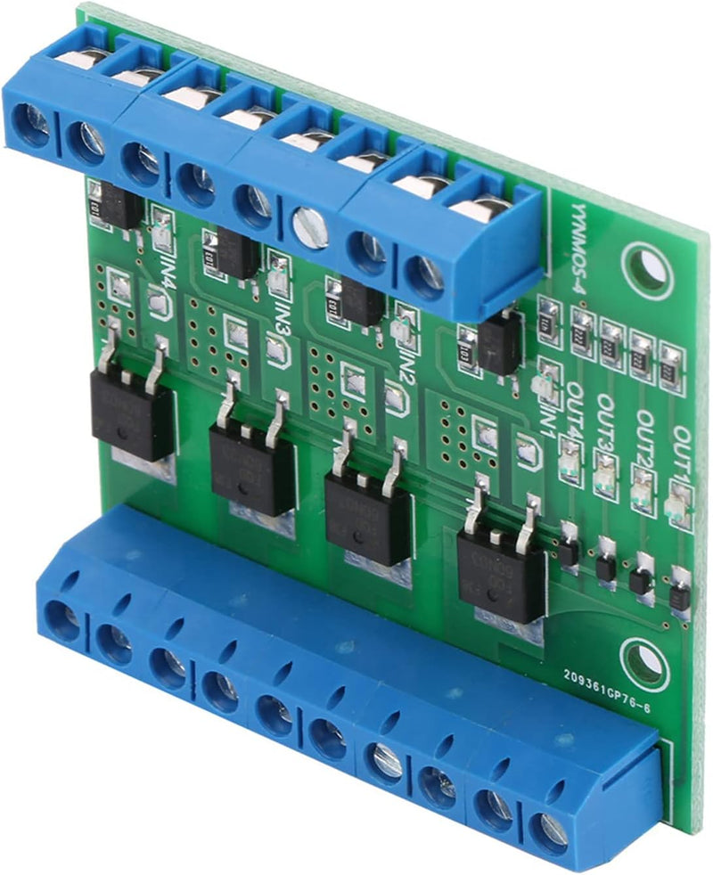 CHICIRIS PWM 4-Channel Motor Driver Module, 3-20V to 3.7-27VDC 10A MOS FET Board for PLC System, Stepper Motor Speed Control, DC Motor Drive