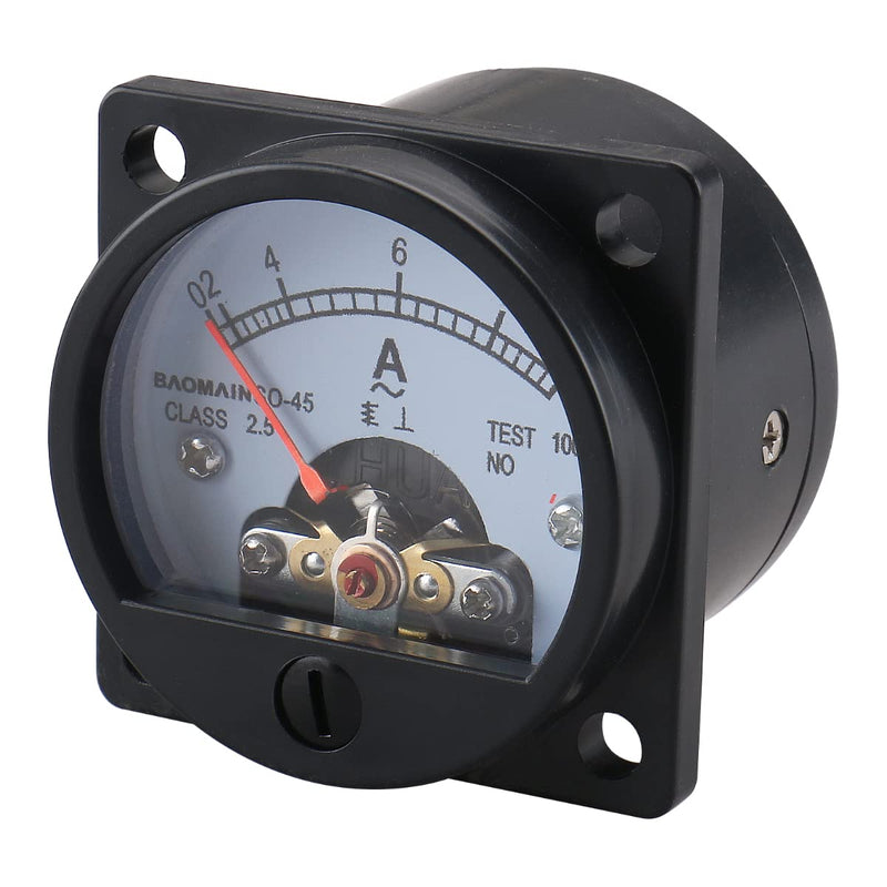 [Australia - AusPower] - Baomain Ammeter AC 0-10A Round Analog Panel Meter Class 2.5 Accuracy Black SO-45 