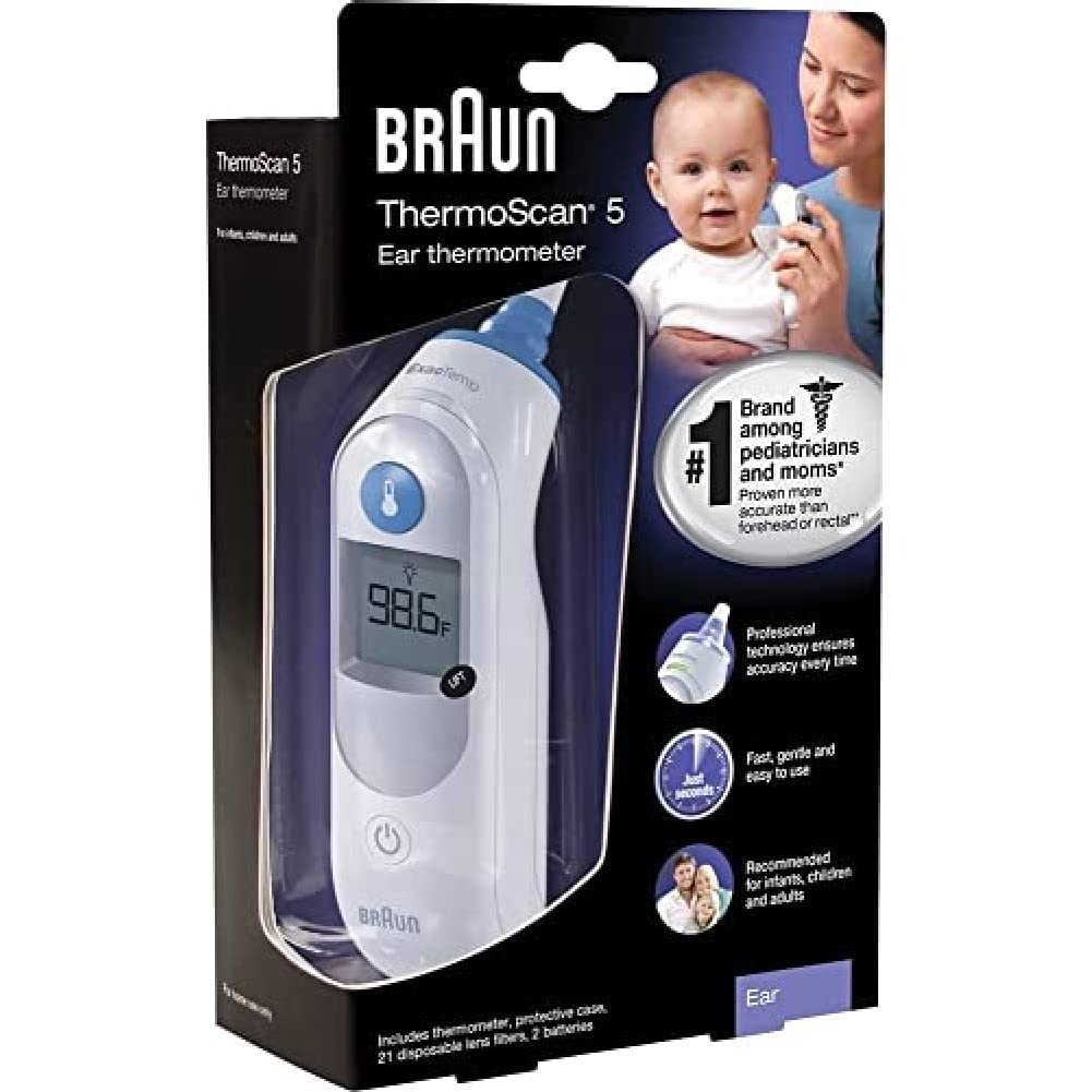 Braun ThermoScan 5 Ear Thermometer  IRT6500 IRT6500US 1 Count (Pack of 1)