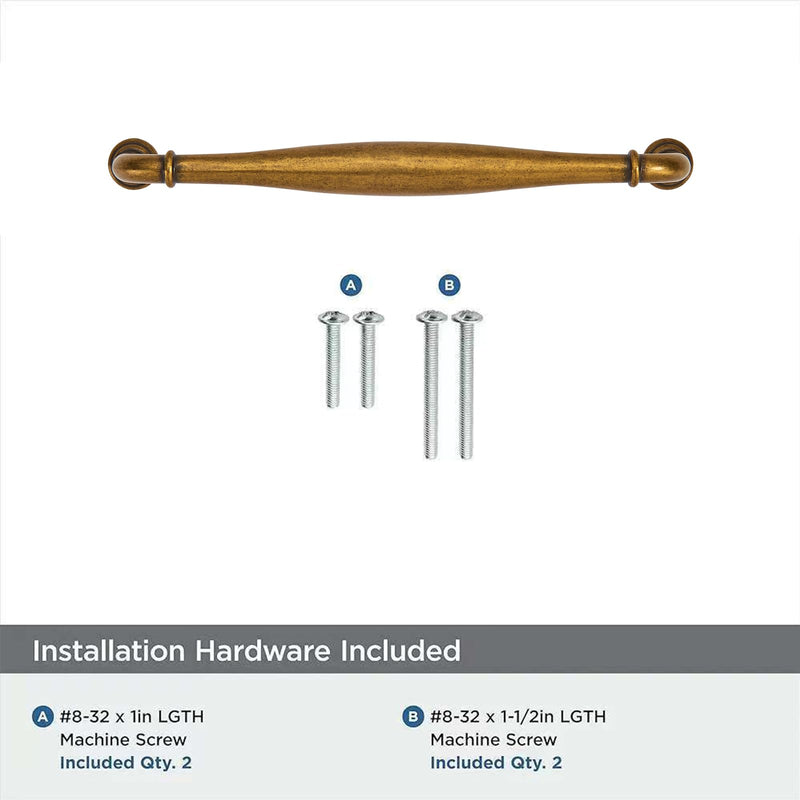 khtumeware 10 Pack 3-1/2inch(89mm) Hole Center Antique Brass Cabinet Pulls Solid Heavy-Duty Tradition Handles Hardware for Bathroom Dressers Pull cabinets wardrobes Closet Doors