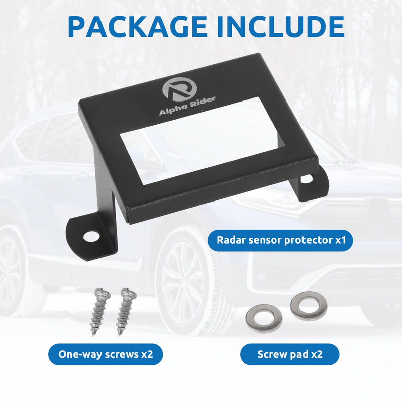 [Australia - AusPower] - Front Radar Sensor Protector Cover Compaible with Honda CR-V CRV All Models 2017-2022, Vehicle Radar Sensor Protection Cover Accessory for Honda Accessories with Screws, Black 