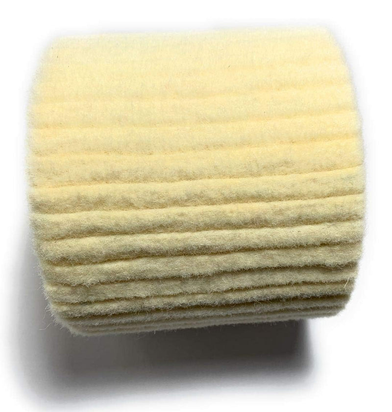 [Australia - AusPower] - SIGNI Wool Felt Wheel Buffer Wheel Buffing Drum Mirror Burnishing Polishing Brush for Rust/Dust Removal,Jewelry/Glass 4.5 INCH (OD 110X100MM) 