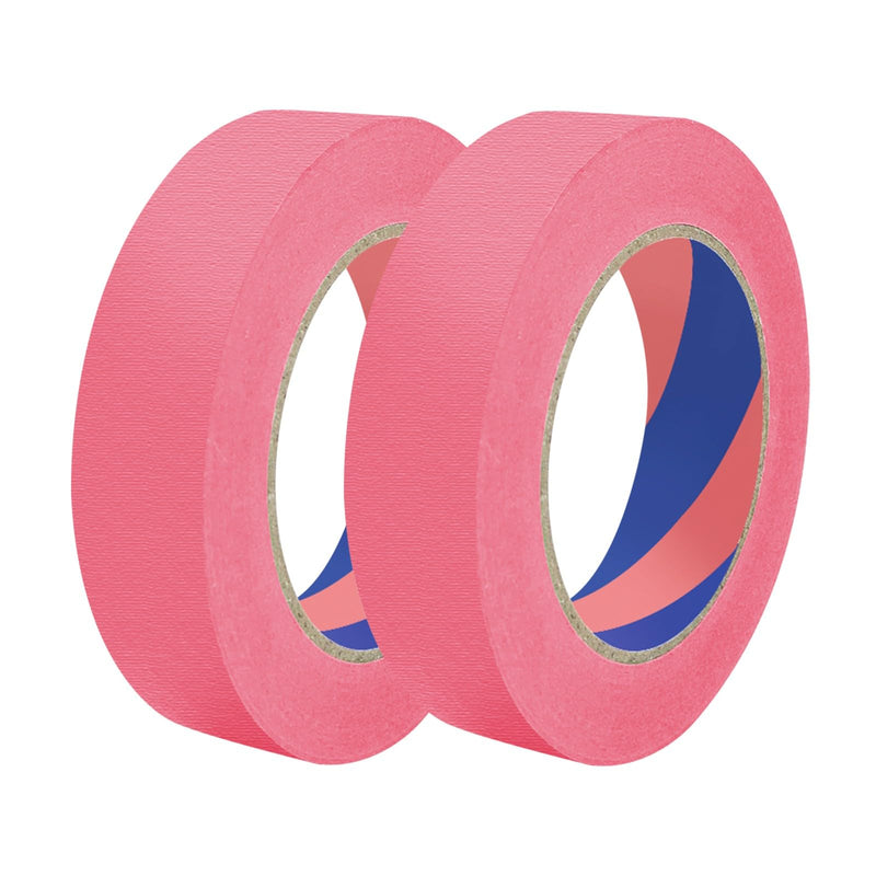 Painters Tape, 1 inch x 55 Yards x 2 Rolls Pink Painters Masking Tape for Indoor and Outdoor Use, Medium Adhesive Paint Tape for DIY Crafts, Arts, Painting, Easy Removal 2 Roll x 1 Inch