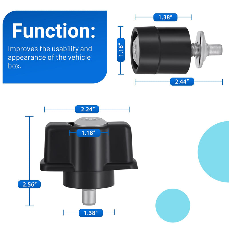 [Australia - AusPower] - CULMKARI Box Handle and Grommet Kit Fits for Dodge RAM 2009-2019 1500 2500 3500 68054996AA 68054997AB 