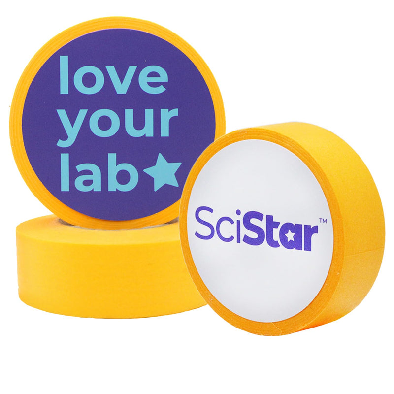 Laboratory Labeling Tape - 1200 inches Long x 1 inch Wide - Extreme Temperature Resistant - Water Resistant - Freezer, Autoclave, Lab Tape - 3 Pack, Orange
