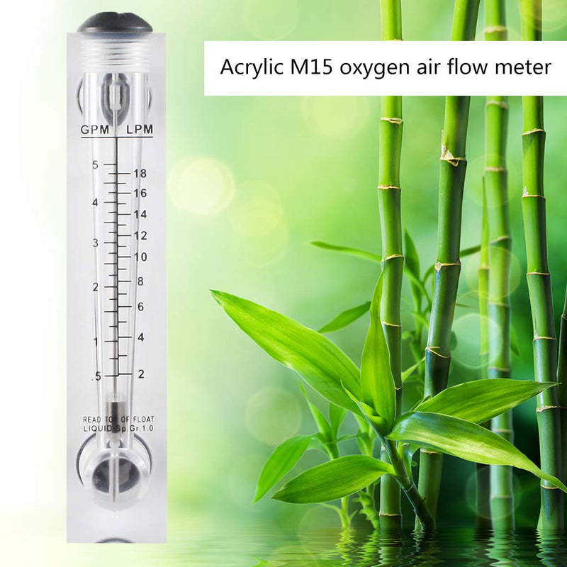 Water Flow Meter Panel Mount Type Flowmeter M-15 0.5-5GPM 2-18LPM Water Flow Meter Panel Mount