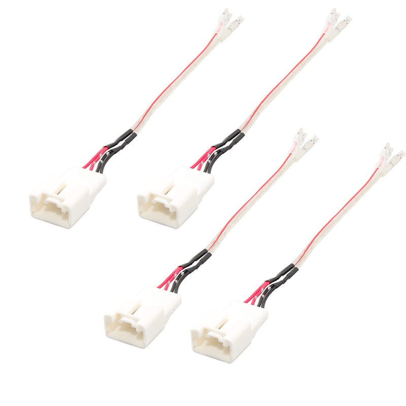 [Australia - AusPower] - RED WOLF Front Rear Door Speaker Wiring Harness Adapter Connector Plug Replacement for Ford Focus Fusion Explorer Edge 2013-2021, Mazda 3 6 CX5 2011-2020 for Aftermarket Speaker Install 4PCS 