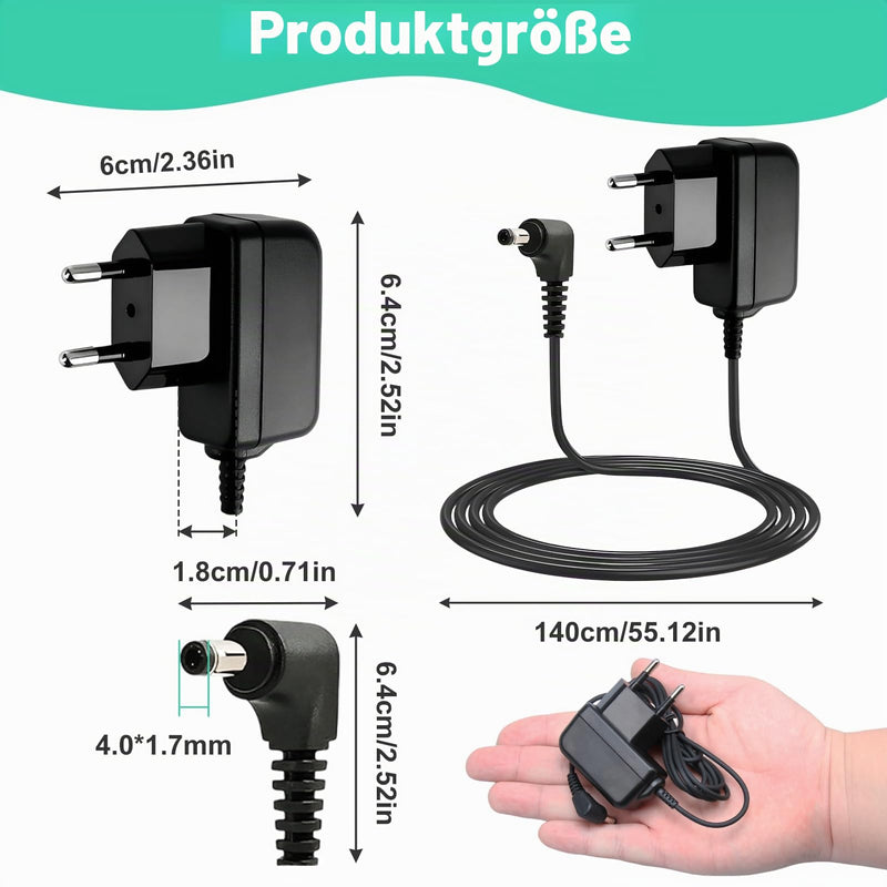 6 V Power Supply Charger Compatible with Omron M2 Basic, M3/M3 Comfort, M4 | für Intelli IT, M7 Intelli IT, hhp-cm01 M400/700, X2/X2 Basic X3/6 Comfort X4/7 Smart, AC Netzadapter Blutdruckmessgeräten