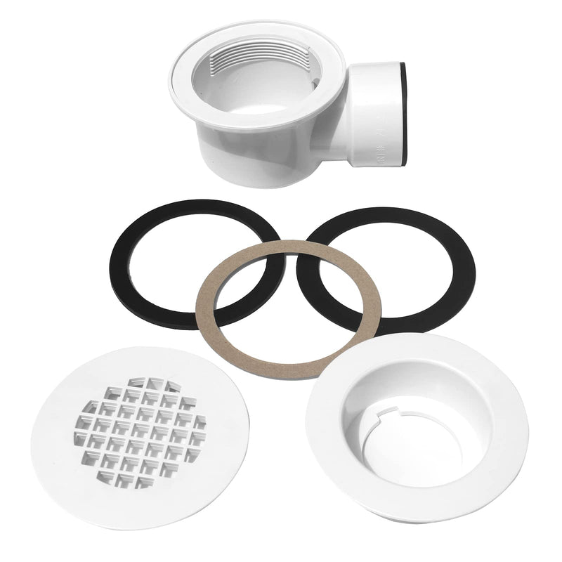 PVC 2''Side Outlet Drain Assembly，for Low Profile Shower Drain Trap and Shower Base Drain.