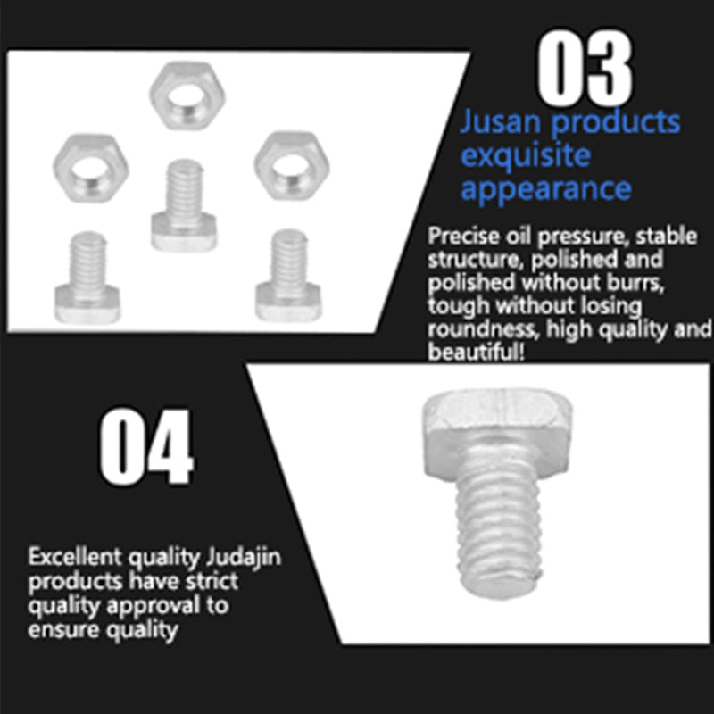 [Australia - AusPower] - Liineparalle 50Pcs Aluminium M6X12 Bolts+ 50Pcs M6 Nuts, Nut & Bolt Tool Assortment Sets for Outdoor Plant Gardening Greenhouse 