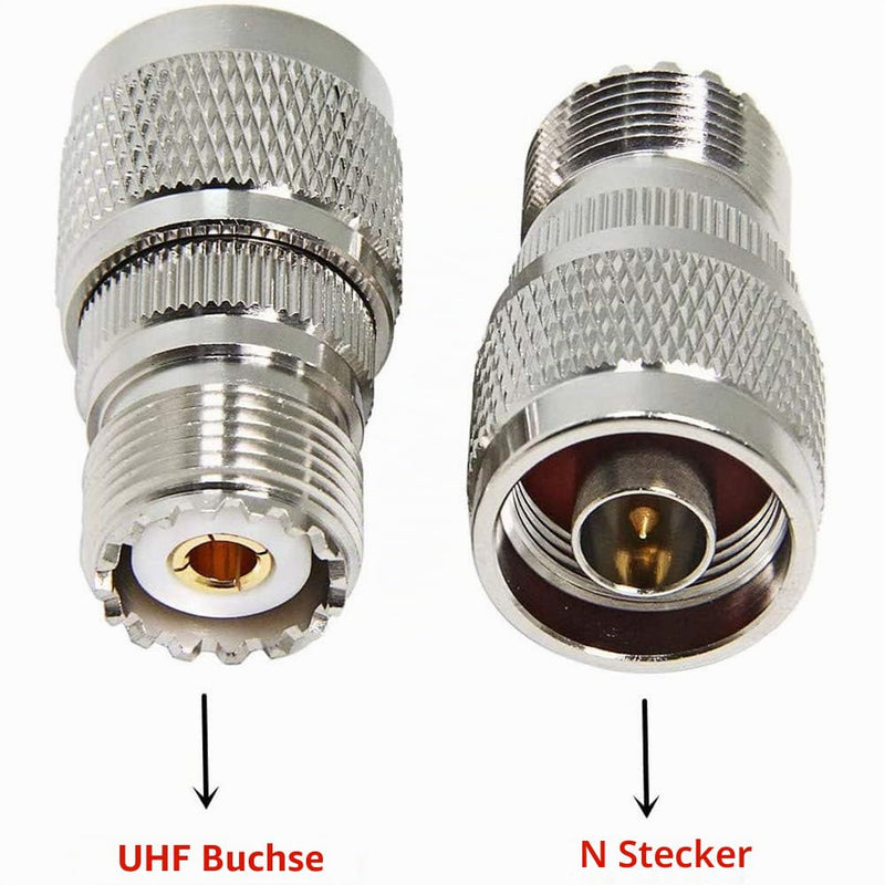 Greluma 3PCS N Male to UHF Female N Male to PL259 Female SO-239 Coaxial Male for RF Radio Antenna 3 UHF N