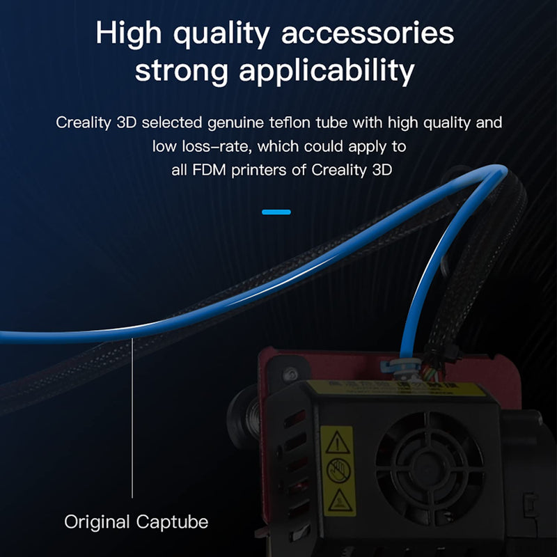 Creality Official Capricorn Bowden Tubing 3M, PTFE Teflon Tube Support 1.75mm Filament Heat Resistant High Lubrication Low Friction for Ender-3/3 Pro / 3 Max / 3 V2 / Ender-5 Series/CR-10 Series