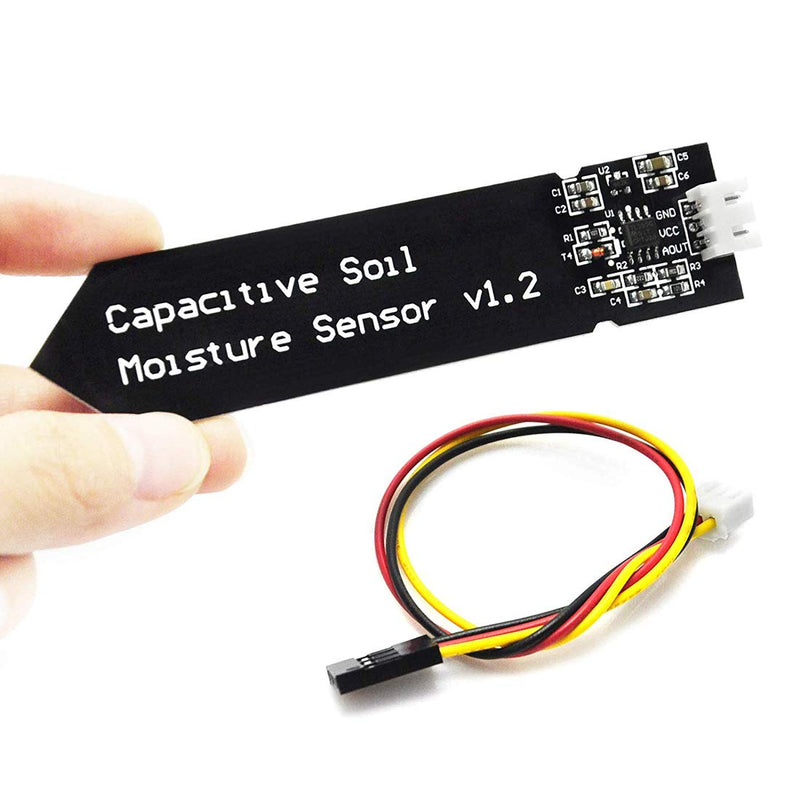 [Australia - AusPower] - HiLetgo 5pcs Capacitive Soil Moisture Sensor Module Wide Voltage 3.3~5.5V With Cable Wire for Arduino 