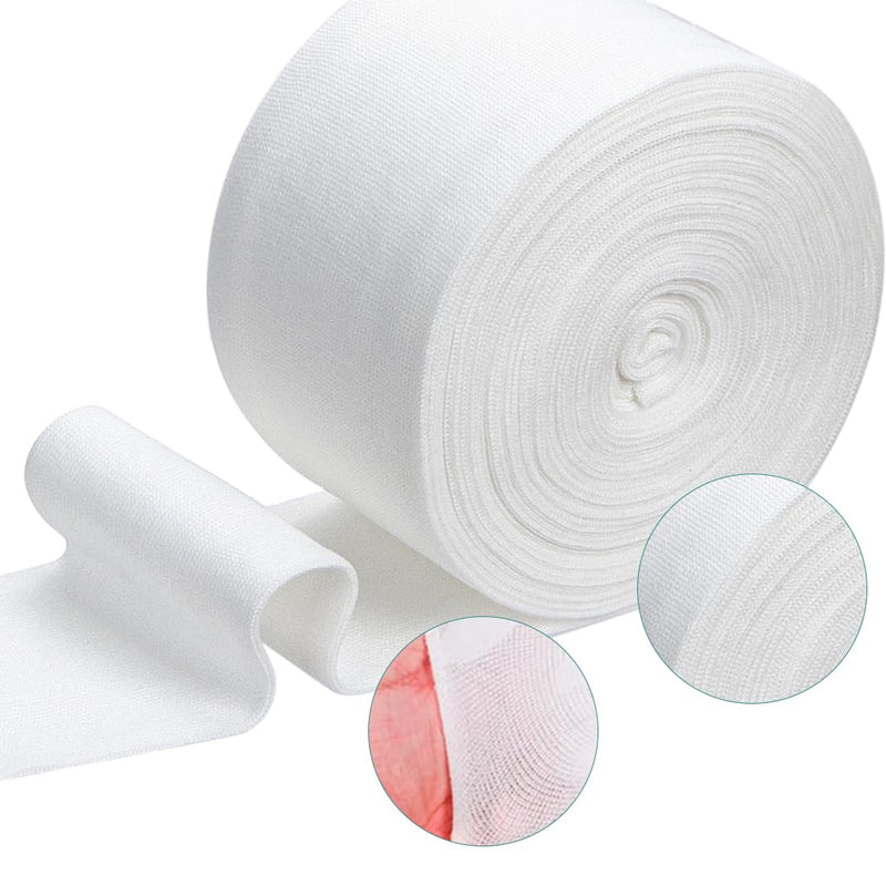 [Australia - AusPower] - Tubular Bandages Elastic Tubular Support Bandage Washable Compression Wrap Roll Support Sprain Bandage for Arm Leg Knee 10CM x 5M Natural Color 