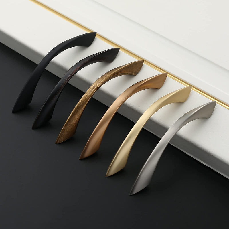 Asidrama 10 Pack 3.75 Inch(96mm) Brushed Satin Nickel Cabinet Pulls Cabinet Handles Cupboard Handles Kitchen Cabinet Hardware for Cupboard Drawer Handles Dresser Pulls 3.75" Hole Center